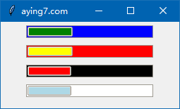 Tkinter custom color progress bar